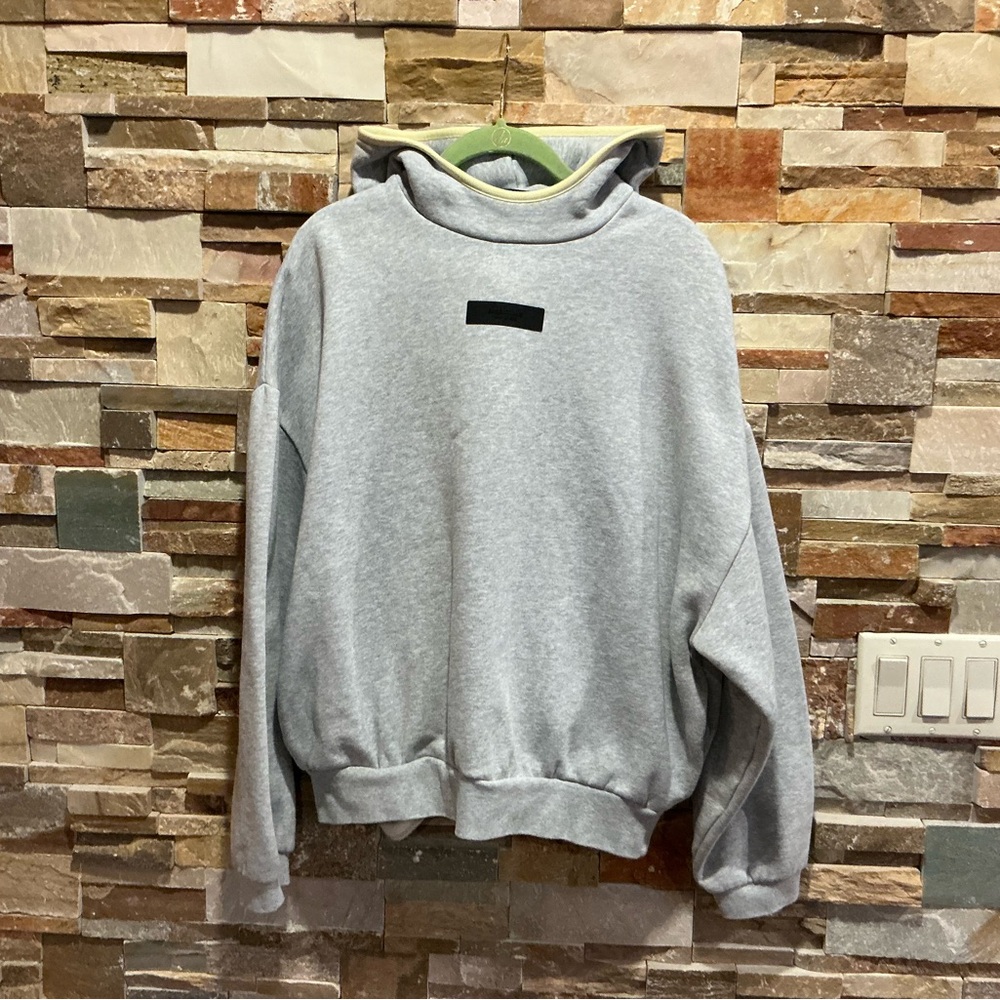 Fear of God Essentials Gray Patch Hoodie